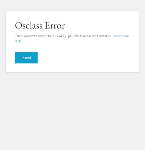 Start the Osclass web installation process