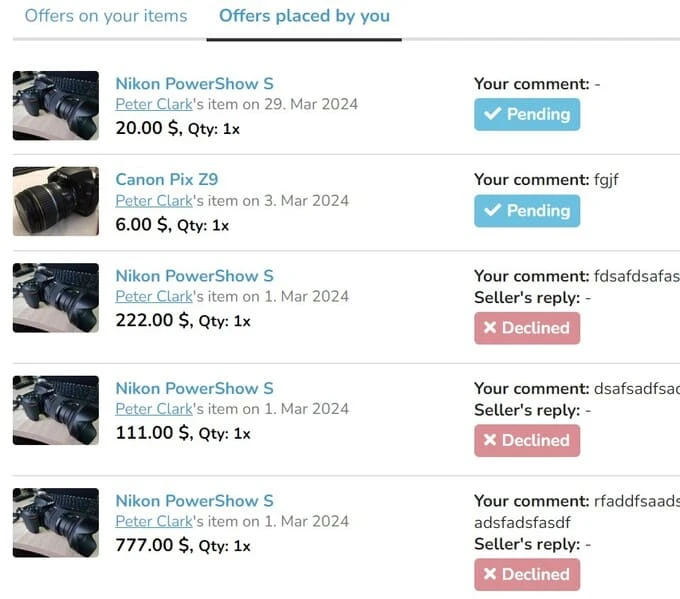 Make Offer to Seller