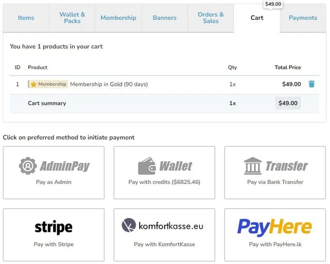 Payments - Osclass Pay